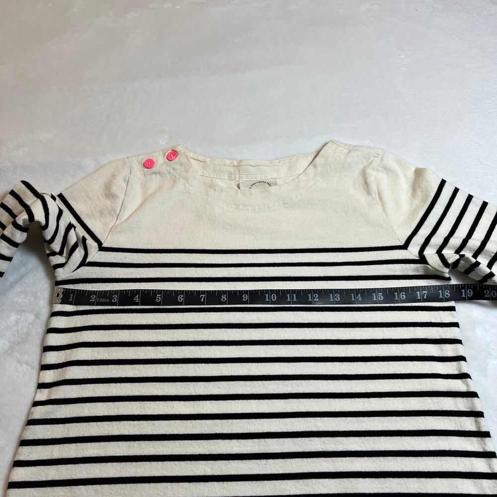 Anthropologie Allihop 3/4 Sleeve Stripe Knit Dress Size Small Coastal Sailor - Picture 9 of 11